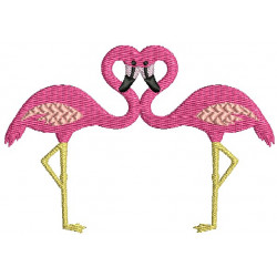 Stickdatei - Flamingo Paar